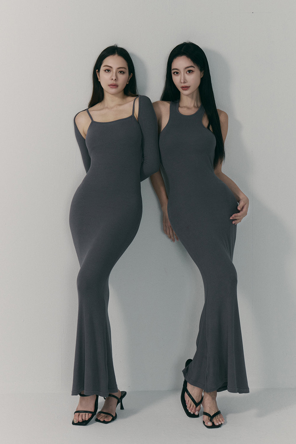 (現貨) Elegant Rib Knit Halter Maxi Bra Dress (入肩魚尾) -【S、M、S+】 By mumm - Milu
