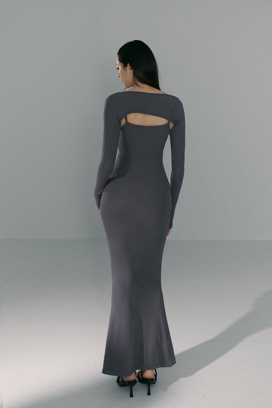 Elegant Rib Knit Maxi Bra Dress (入門必試bra dress) By mumm - Milu