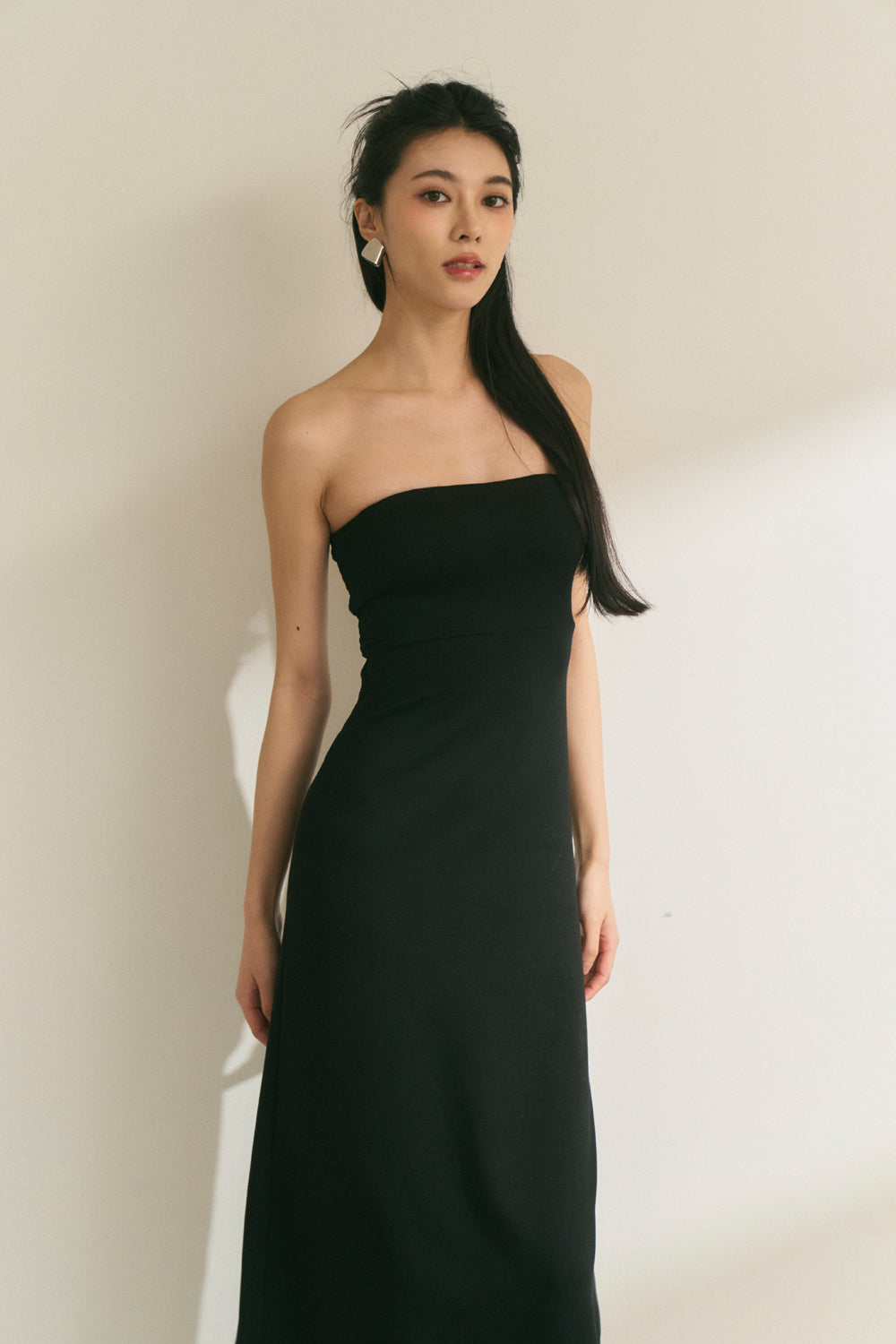 Strapless Maxi Bra Dress (超軟太空棉開叉) By Beigy - Milu