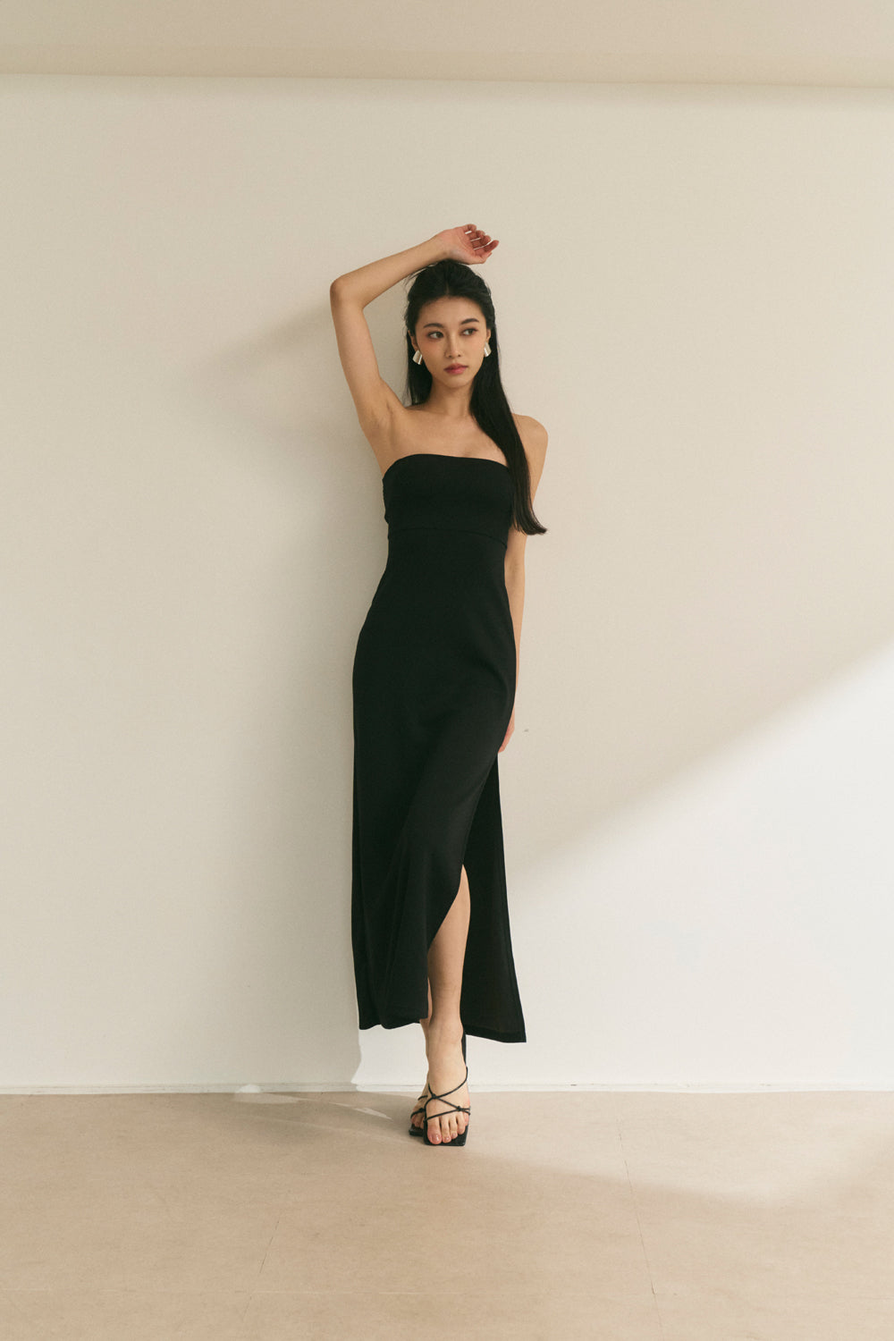 Strapless Maxi Bra Dress (超軟太空棉開叉) By Beigy - Milu