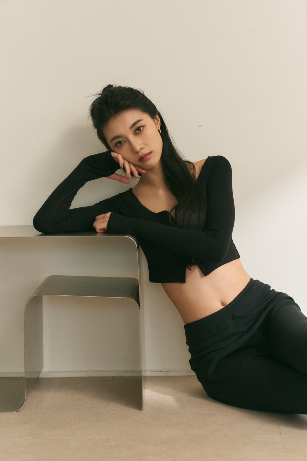Front Zip Long Sleeve Bra Top (寬領美胸拉鍊長袖) By Beigy - Milu
