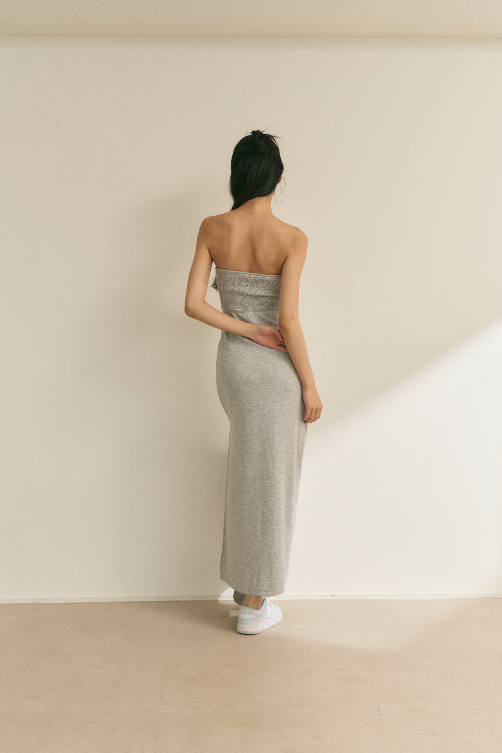 Strapless Maxi Bra Dress (超軟太空棉開叉) By Beigy - Milu