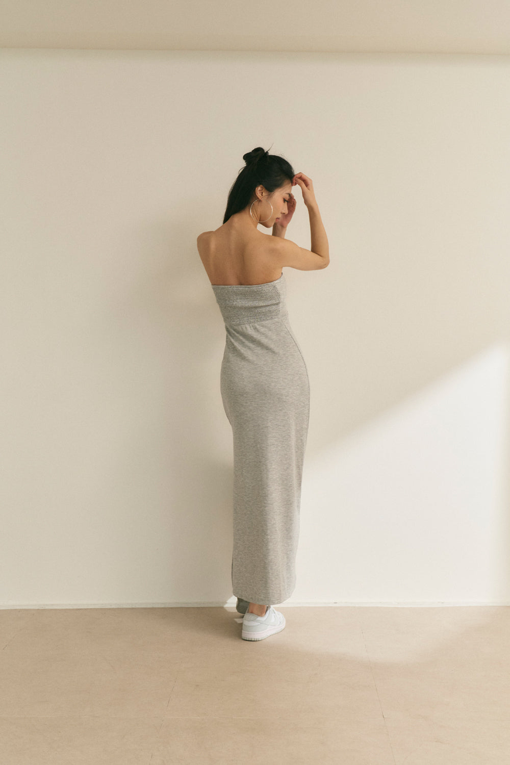 Strapless Maxi Bra Dress (超軟太空棉開叉) By Beigy - Milu