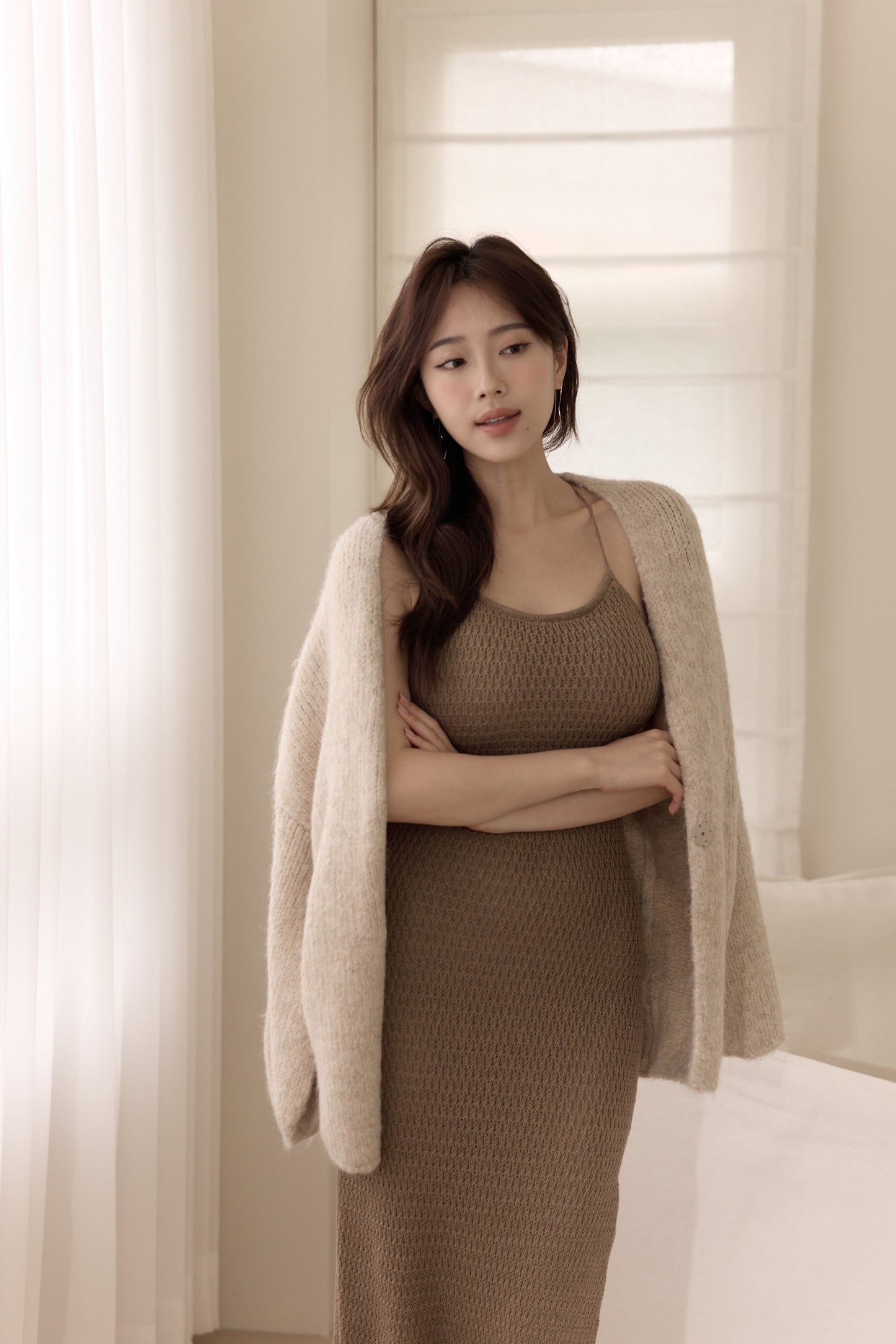 Knit Open Back Bra Dress (針織美背鏤空) By Beigy - Milu