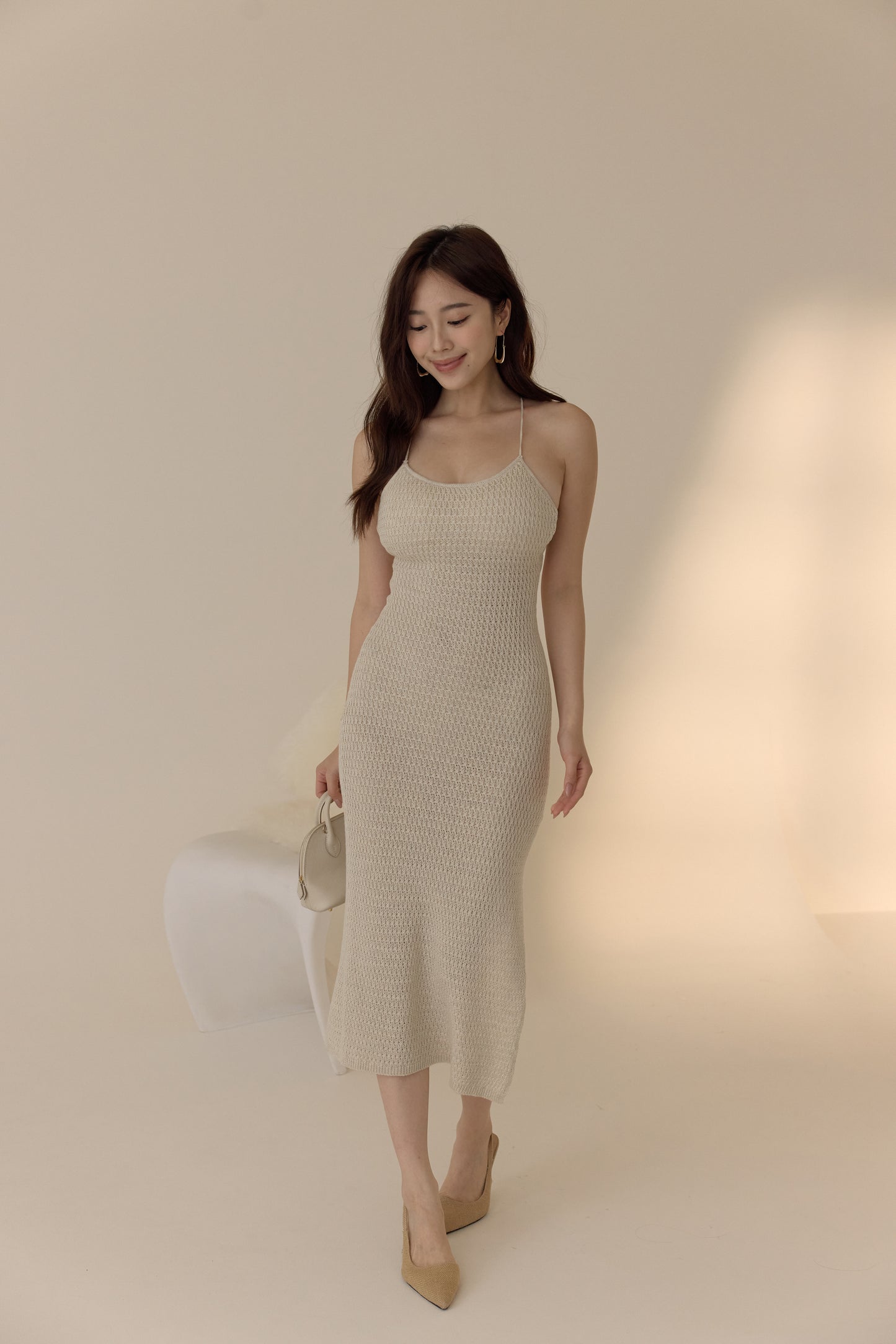 Knit Open Back Bra Dress (針織美背鏤空) By Beigy - Milu