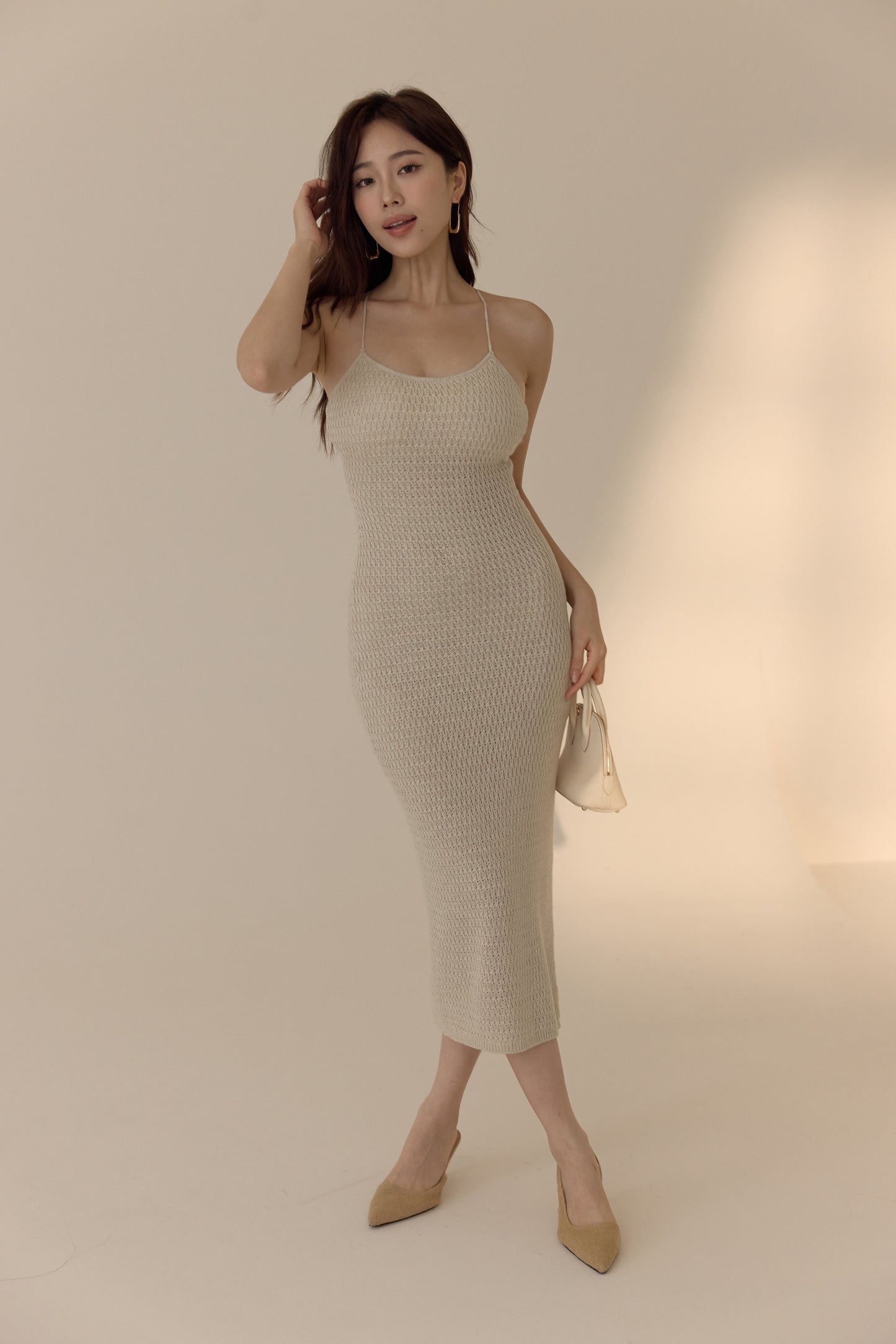 Knit Open Back Bra Dress (針織美背鏤空) By Beigy - Milu