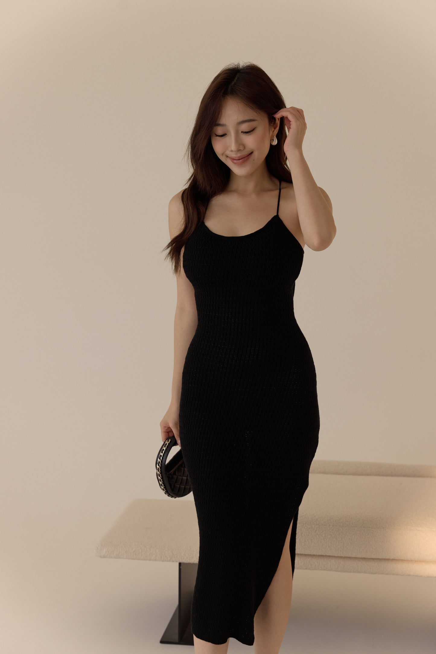 Knit Open Back Bra Dress (針織美背鏤空) By Beigy - Milu