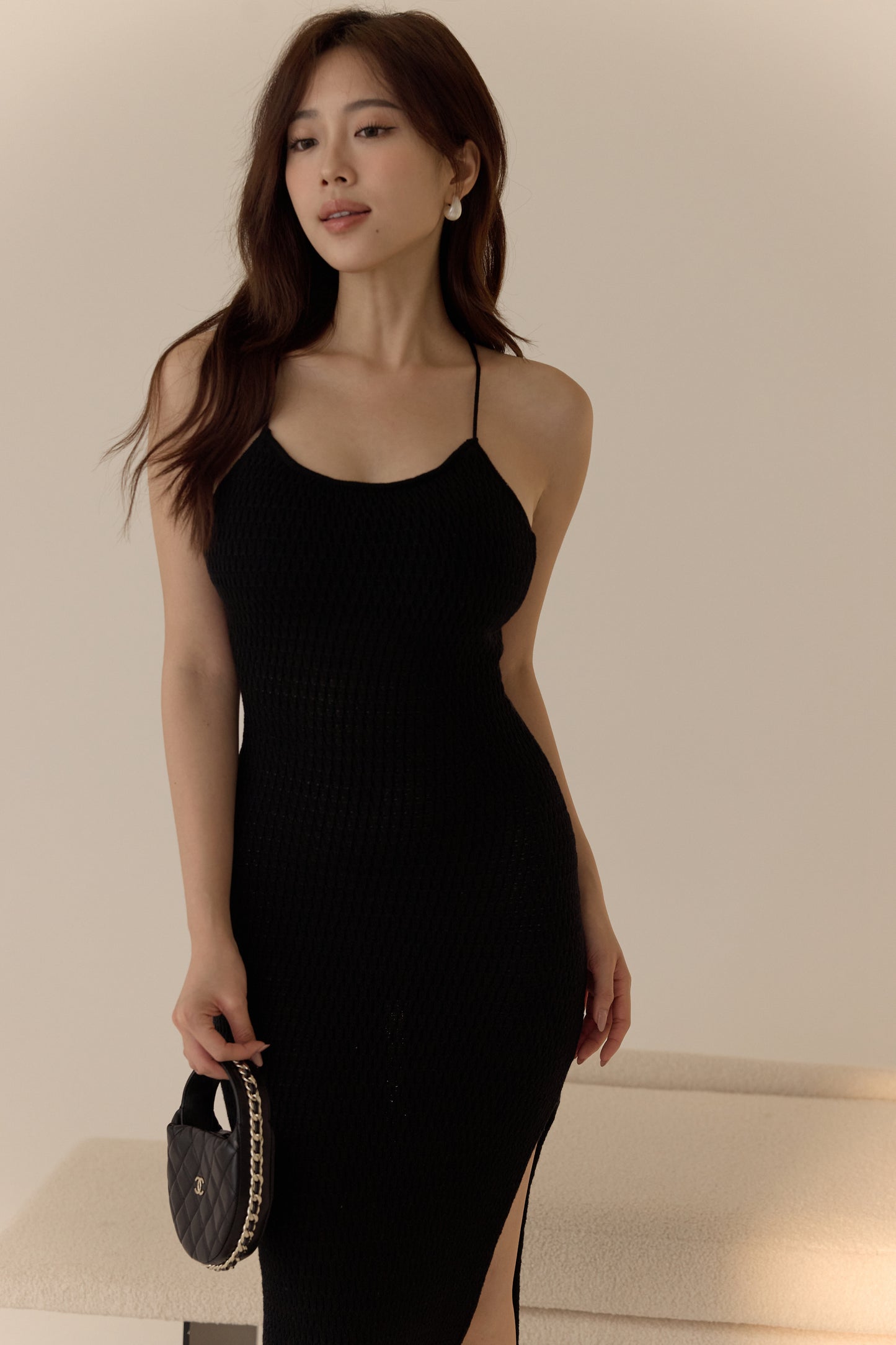 Knit Open Back Bra Dress (針織美背鏤空) By Beigy - Milu