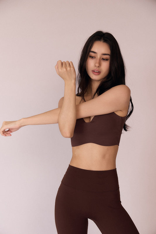 (最後現貨) Essential Heart Shape Bra Top<br/>防移位桃心領Bra Top -【巧克力 M】