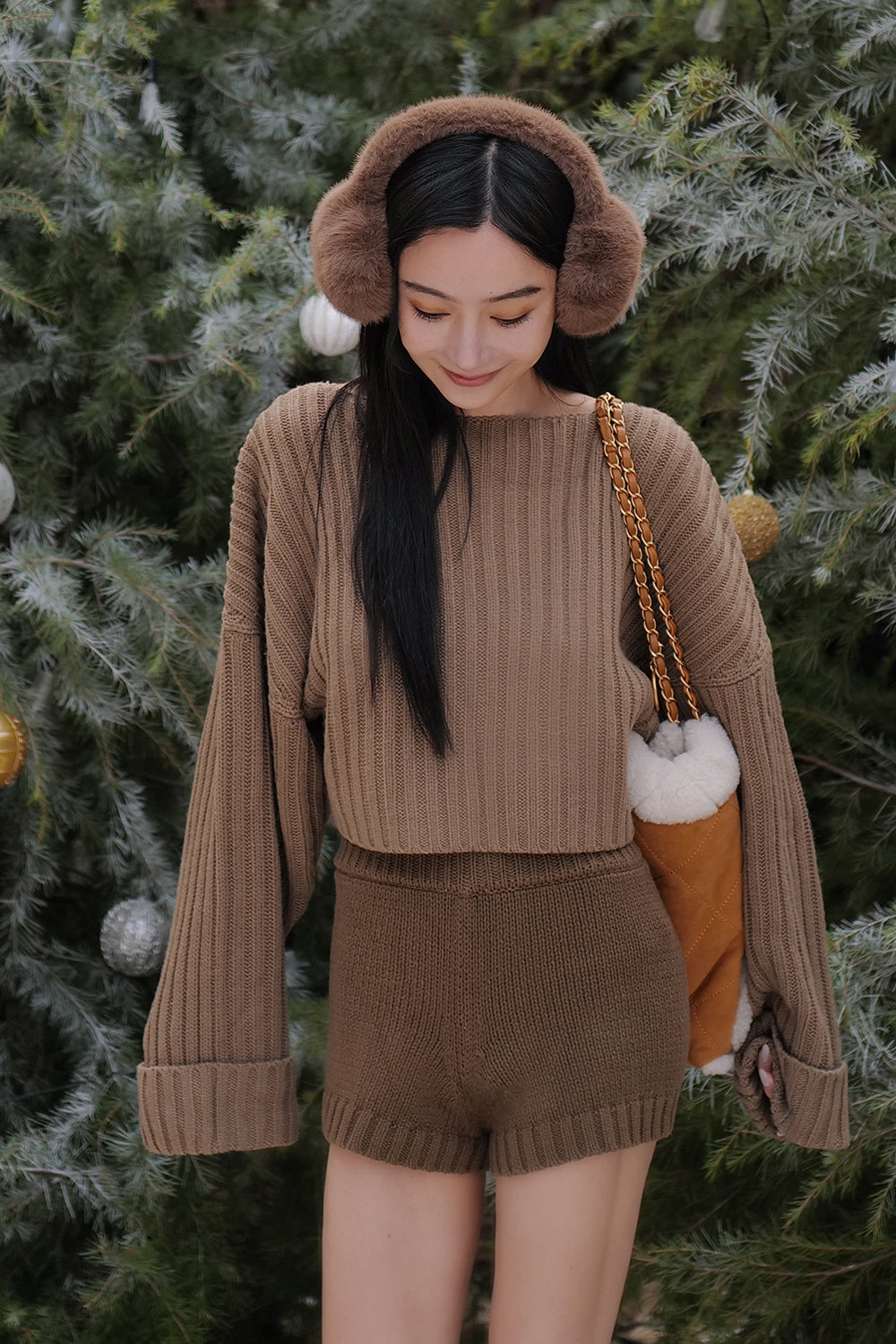 Chunky Knit Cropped Sweater (暖暖粗針織短版毛衣) By mumm - Milu