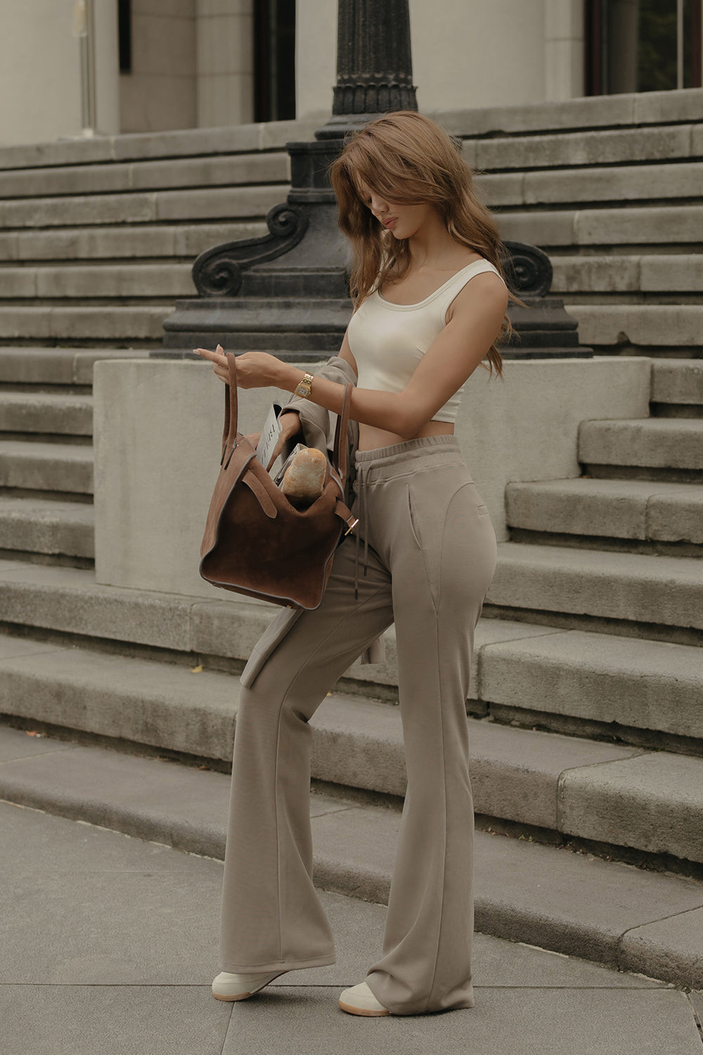 Peach Skin Sweatpants (蜜桃絨長腿褲) By mumm - Milu