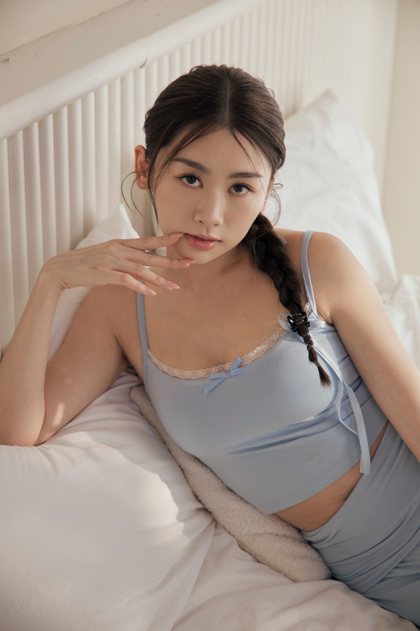 Modal Lace Strap Bra Top (蝴蝶結蕾絲) By Beigy - Milu