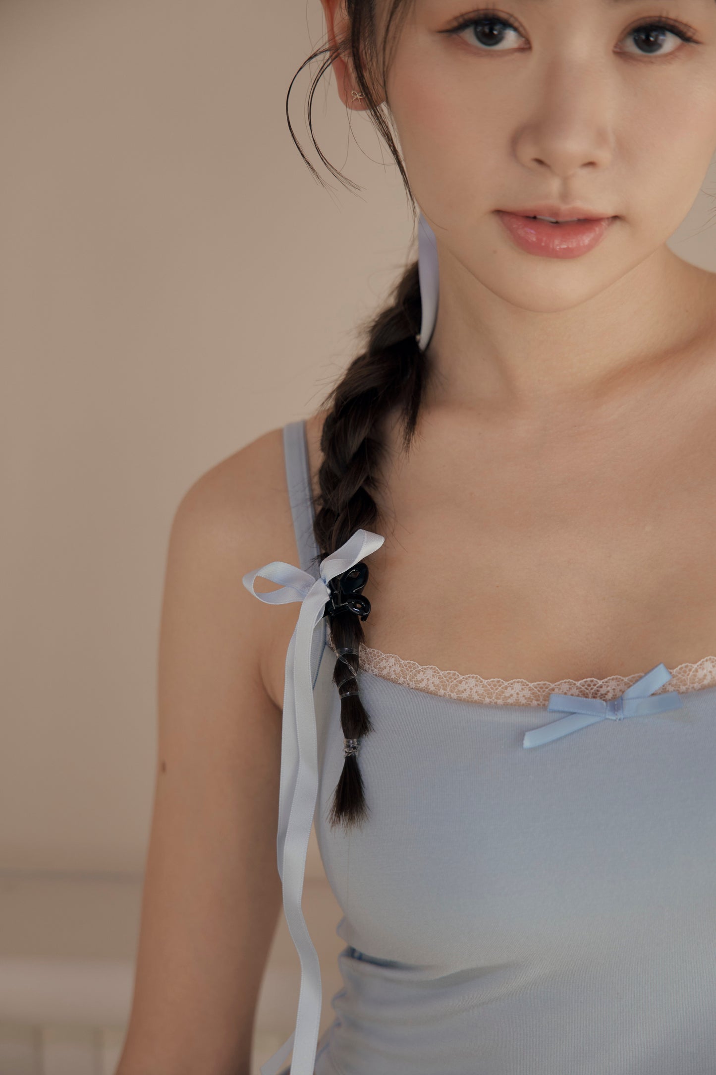 Modal Lace Strap Bra Top (蝴蝶結蕾絲) By Beigy - Milu