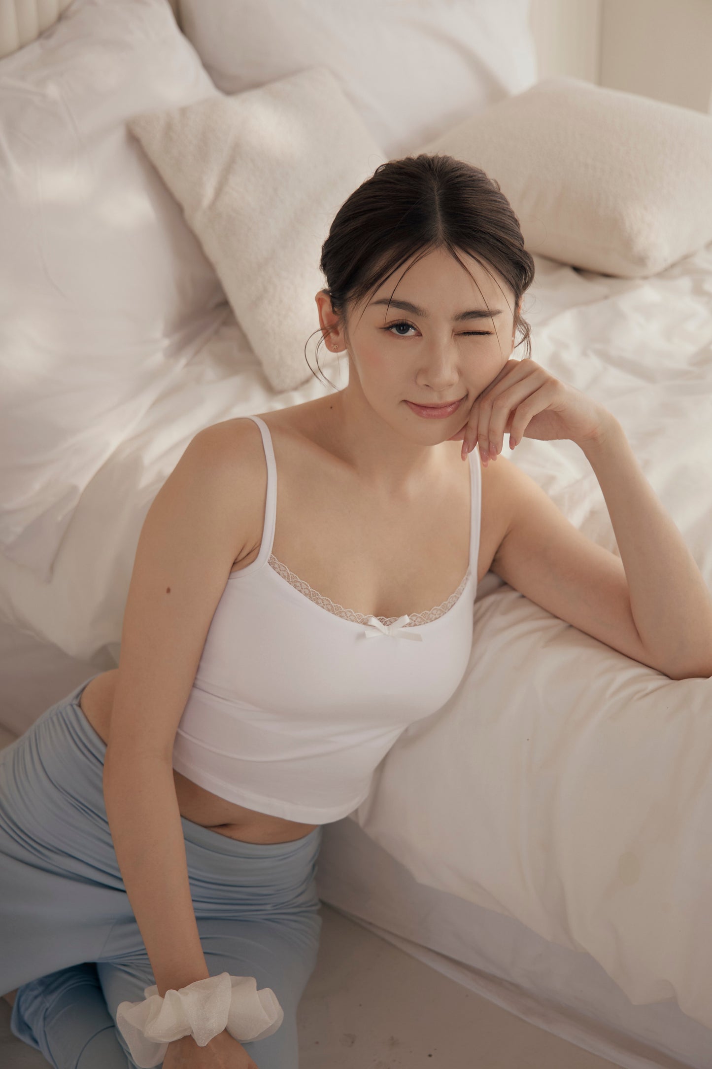 Modal Lace Strap Bra Top (蝴蝶結蕾絲) By Beigy - Milu