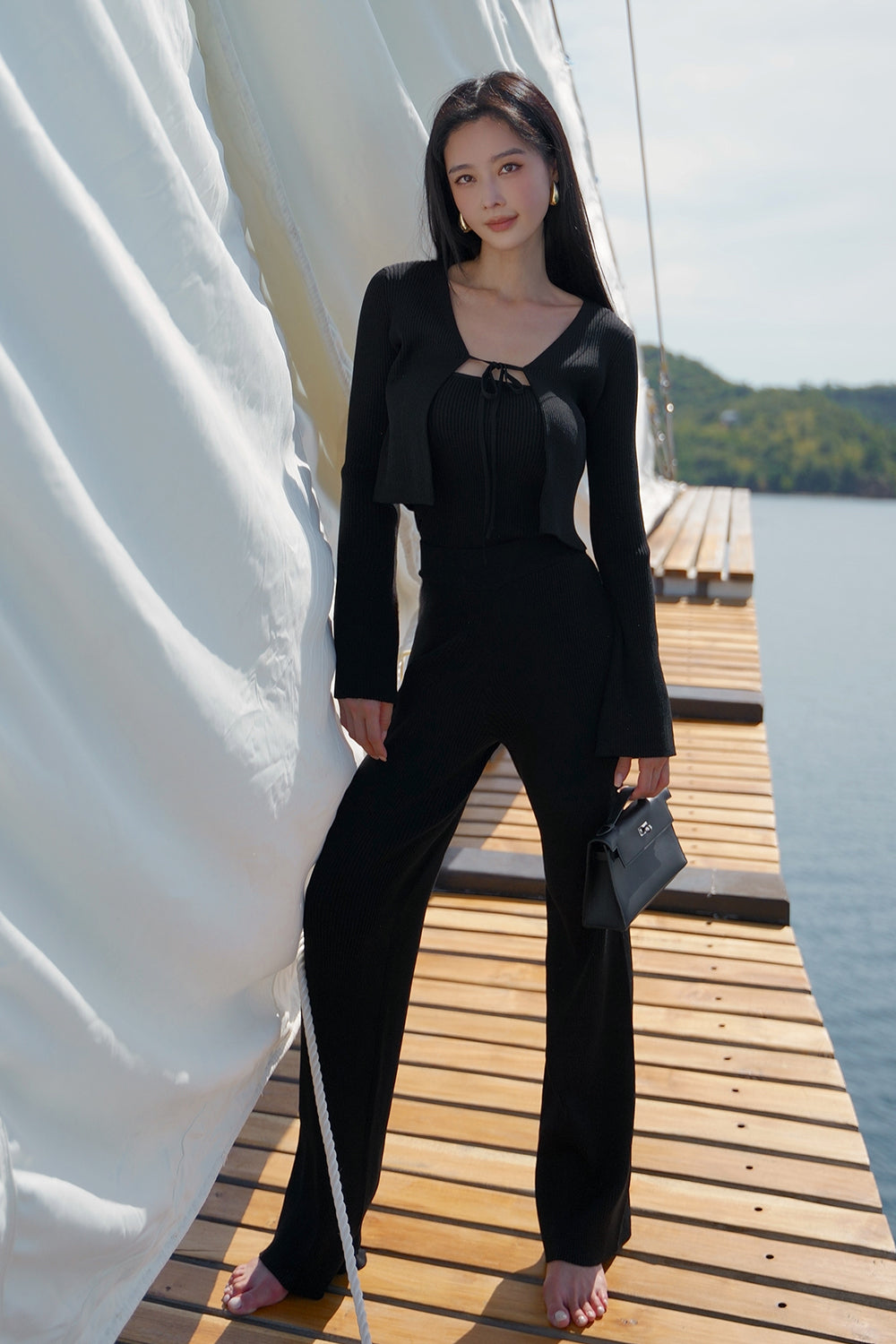 (現貨) Ice Knit High Waist Pants (冰紗長腿褲) By mumm - Milu