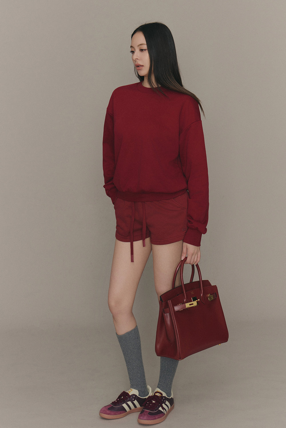 (現貨) Cozy Heater Sweatshirt (絨絨暖爐衛衣) -【礦石灰 L】 By mumm - Milu
