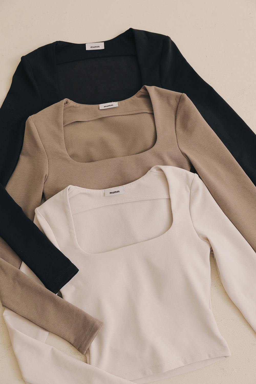(最後現貨) Instant Heater Square Neck BraTop<br/>暖爐方領長袖BraTop -【卡其棕L】 By mumm - Milu