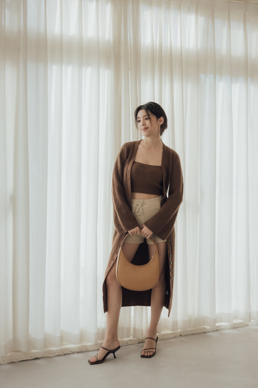 Wool Knit Long Cardigan<br/>羊毛排釦罩衫