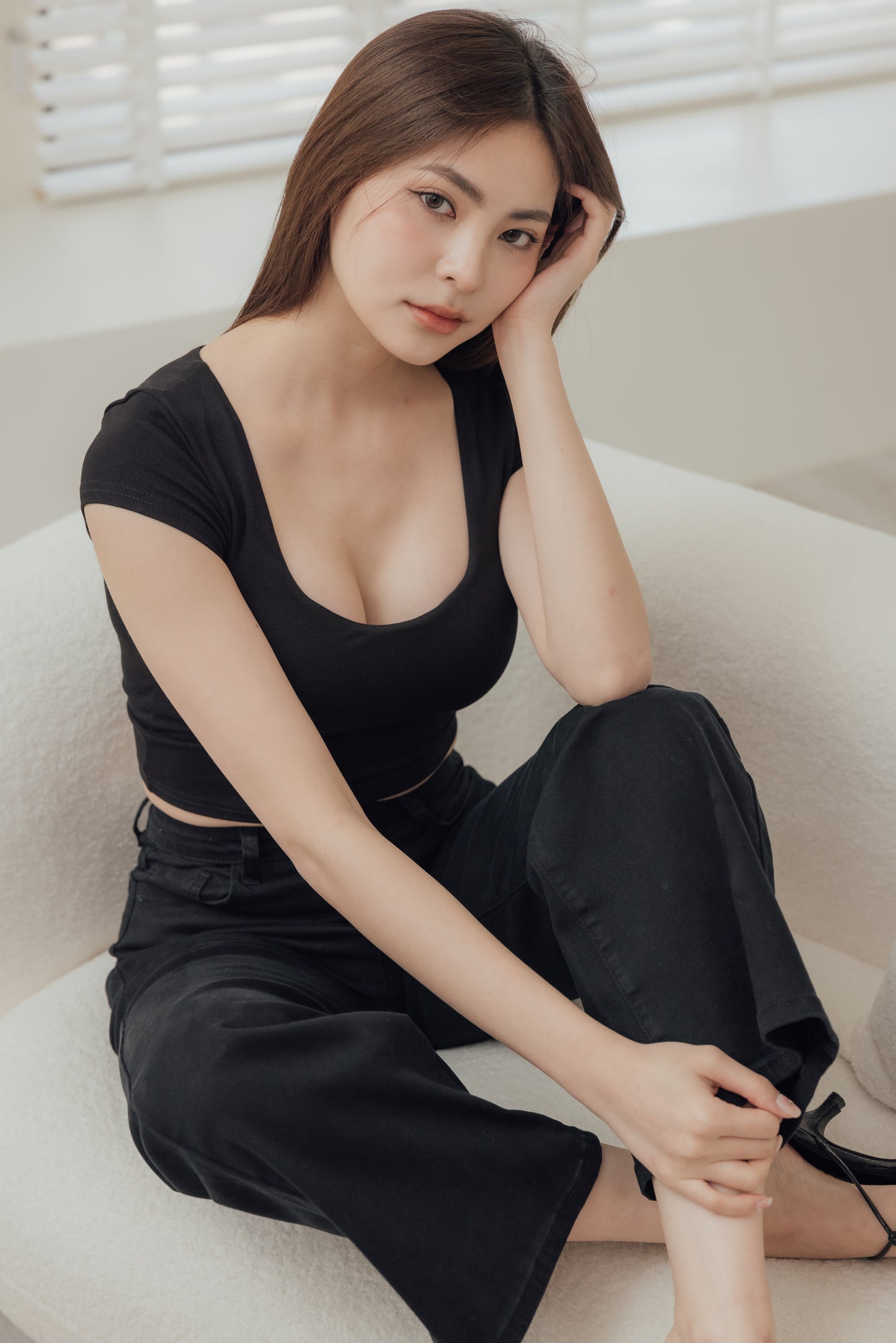 Round Neck Short Sleeve Bra Top (美胸圓領) By Beigy - Milu
