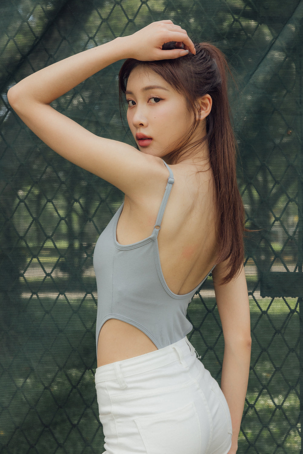 Cutout Padded Bodysuit (美式辣妹挖背連身衣) By Beigy - Milu
