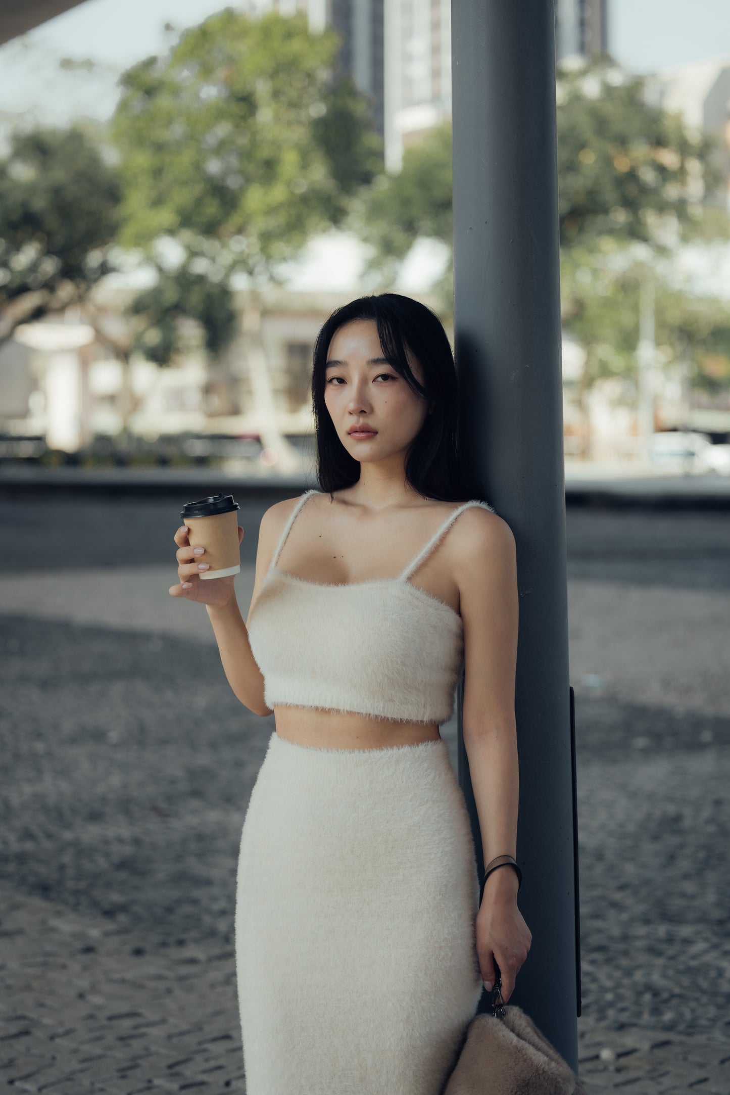 Faux Fur Push up Bra Top (水貂毛感平口美背) By Beigy - Milu