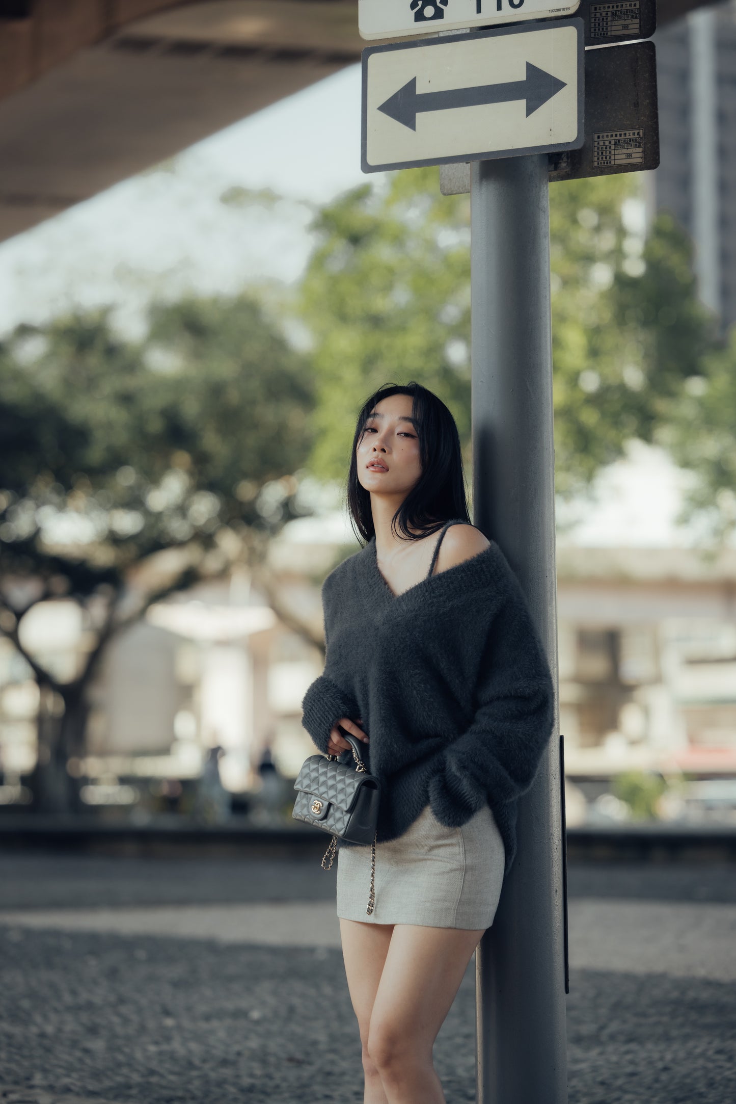 Faux Fur V-Neck Sweater (水貂毛感V領毛衣) By Beigy - Milu