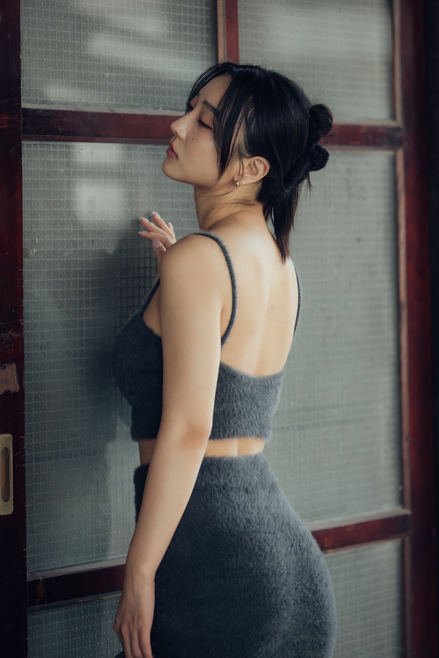 Faux Fur Push up Bra Top (水貂毛感平口美背) By Beigy - Milu