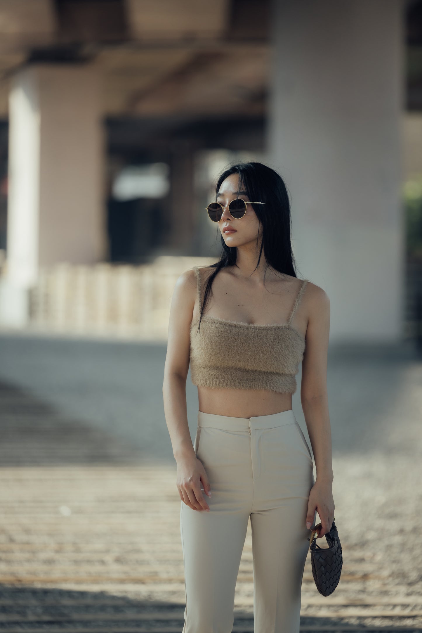 Faux Fur Push up Bra Top (水貂毛感平口美背) By Beigy - Milu