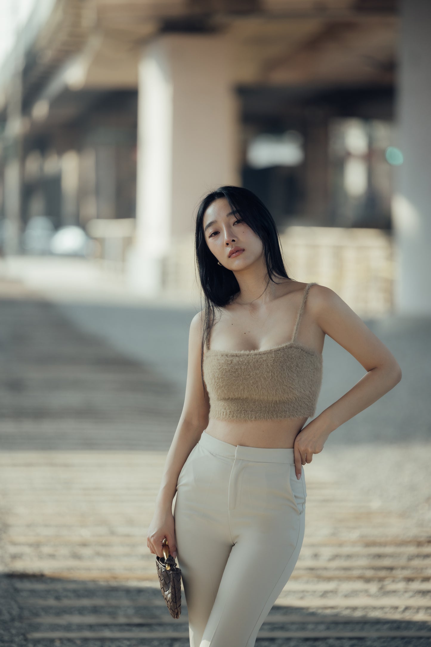 Faux Fur Push up Bra Top (水貂毛感平口美背) By Beigy - Milu