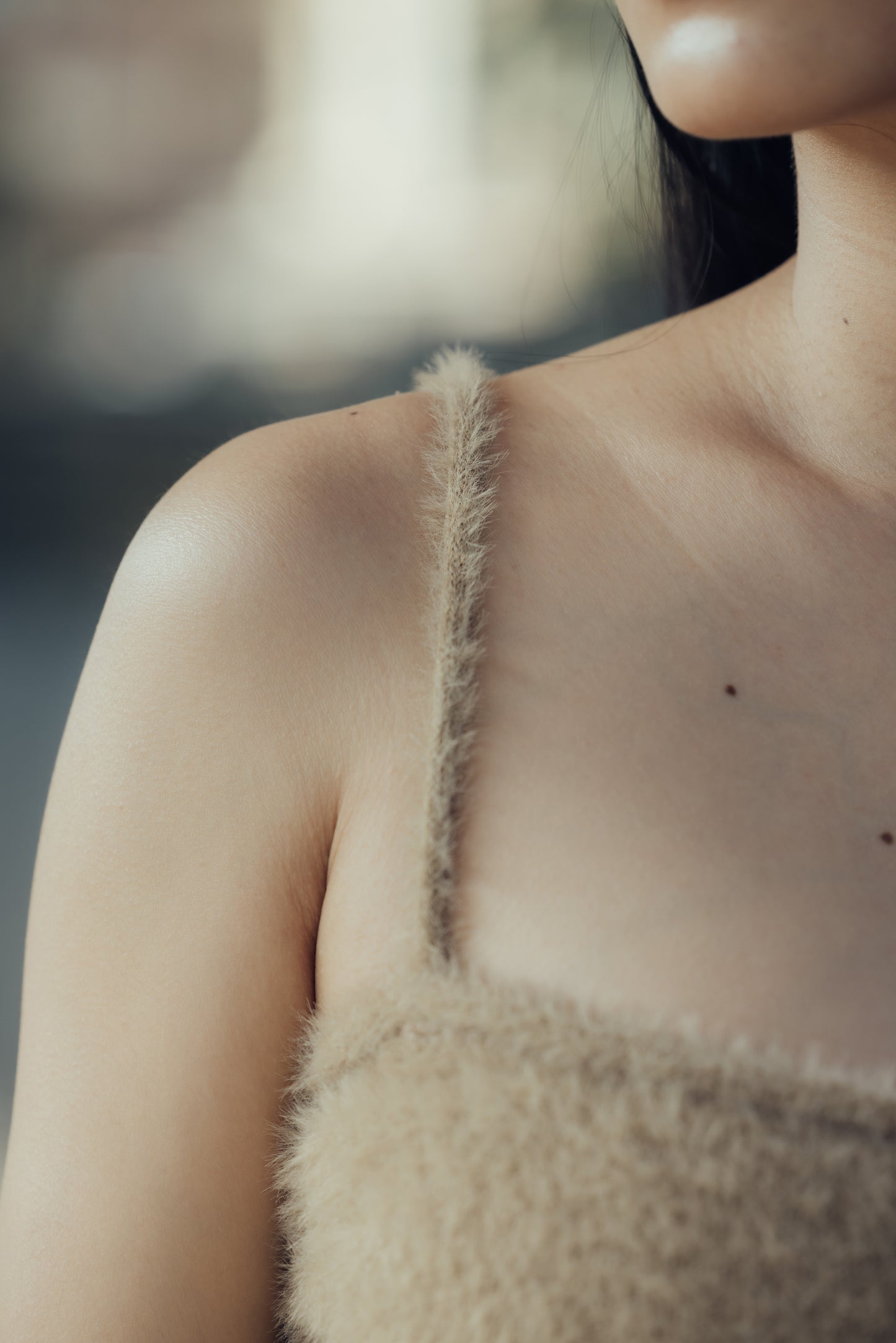 Faux Fur Push up Bra Top (水貂毛感平口美背) By Beigy - Milu