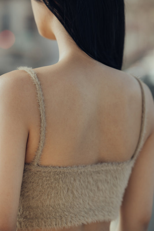 Faux Fur Push up Bra Top<br/>水貂毛感平口美背Bra Top By Beigy - Milu