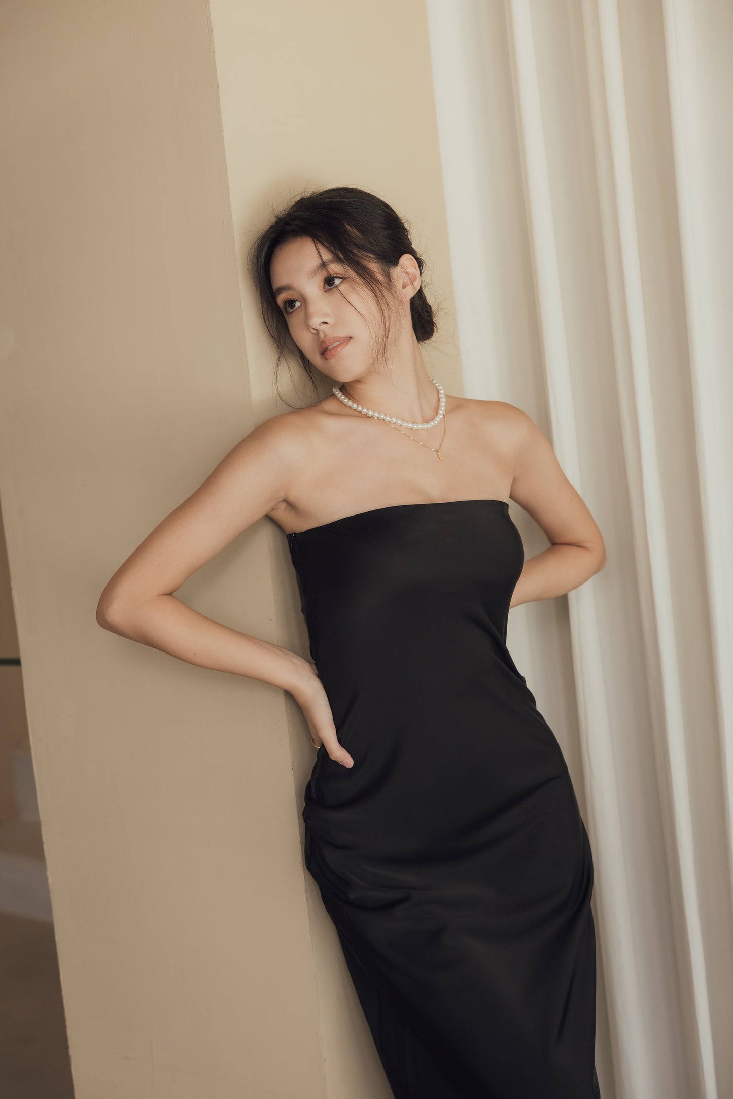 Satin Strapless Bra Dress (緞面平口) By Beigy - Milu