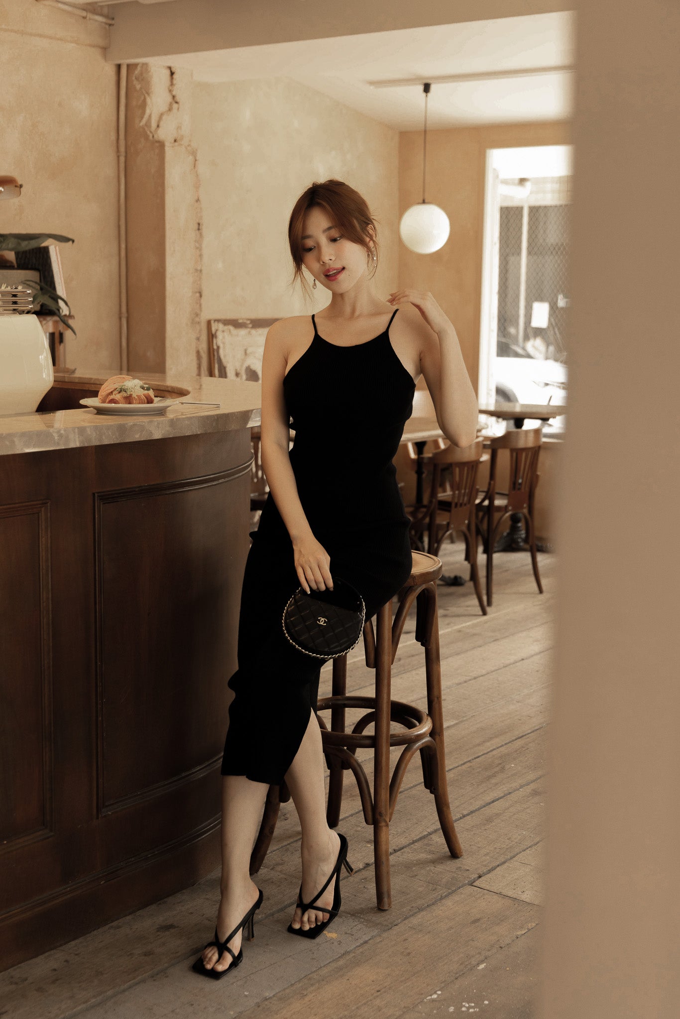 Knit Cold Shoulder Bra Dress (針織削肩) By Beigy - Milu