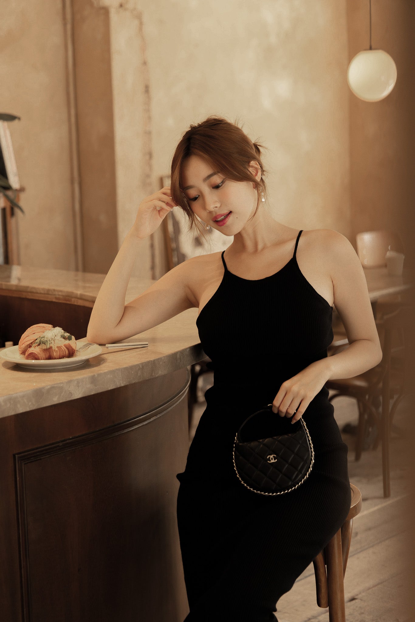 Knit Cold Shoulder Bra Dress (針織削肩) By Beigy - Milu