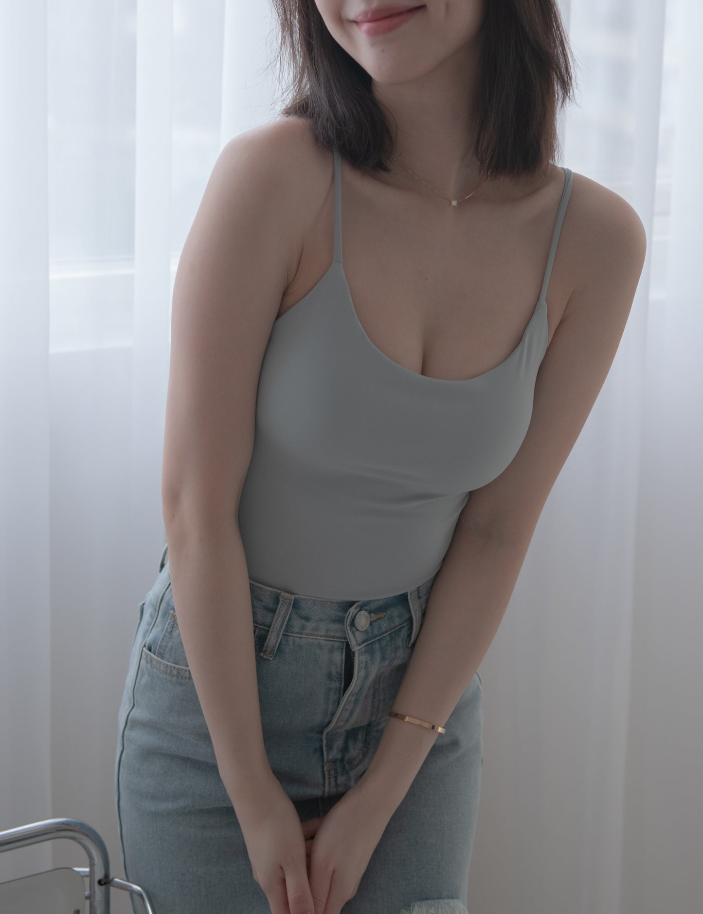 Push Up U-Neck Bra Top Long Ver. (爆乳U領/長版) By Beigy - Milu