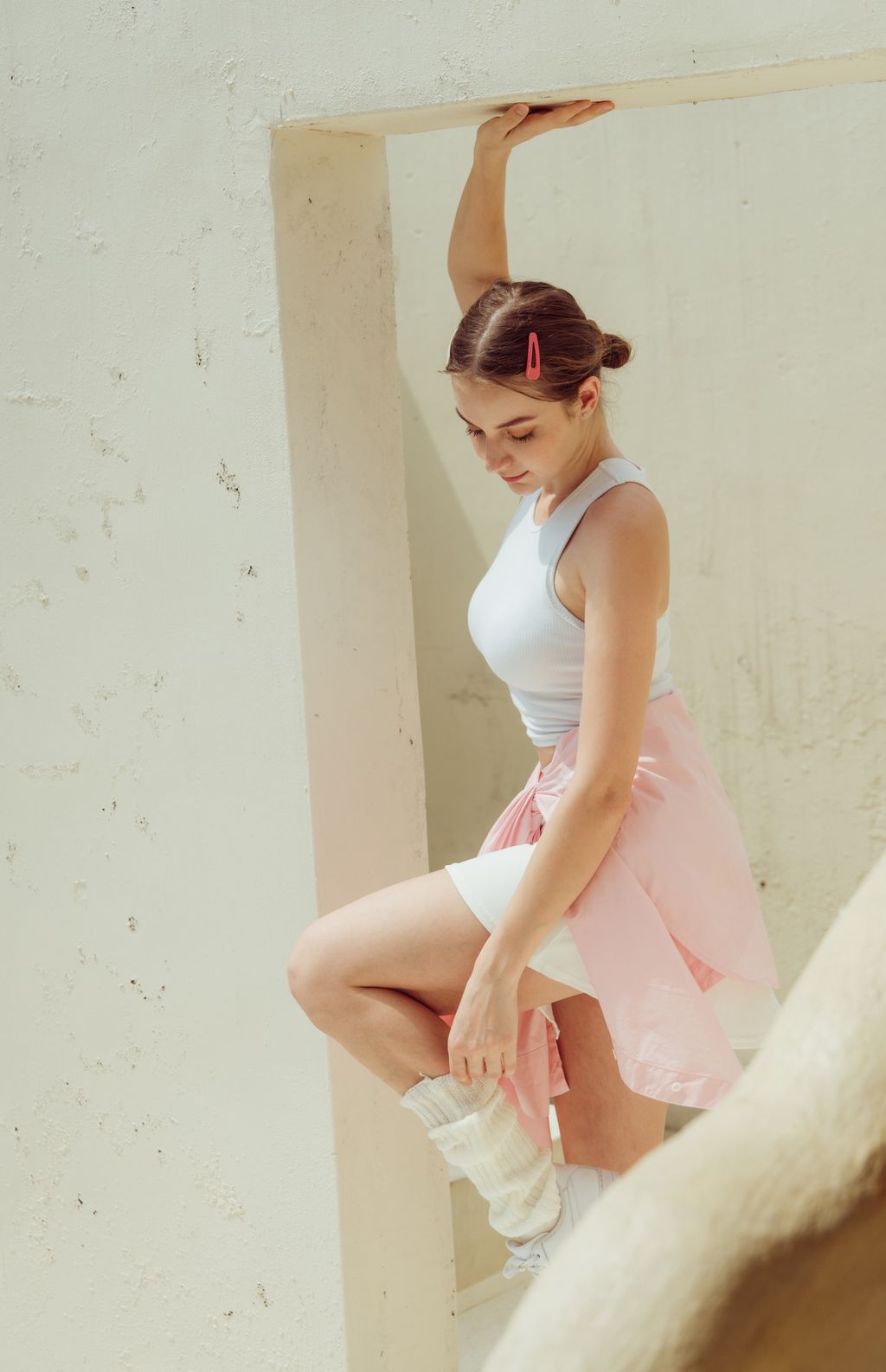 Push Up Padded Tank Top (削肩push up) By Beigy - Milu