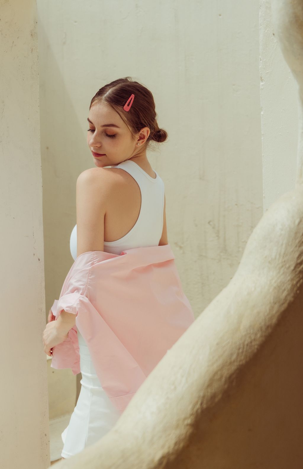 Push Up Padded Tank Top (削肩push up) By Beigy - Milu