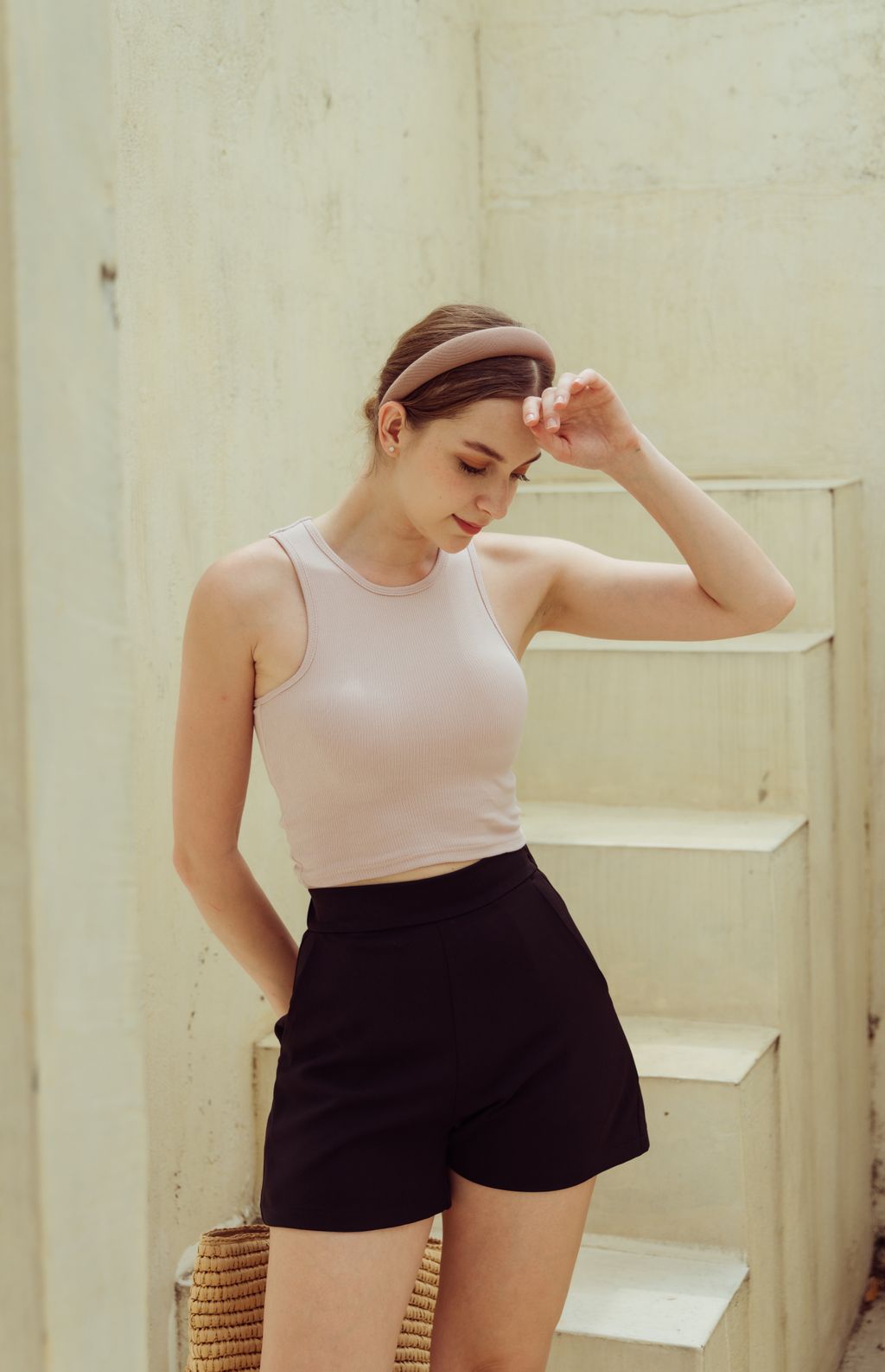 Push Up Padded Tank Top (削肩push up) By Beigy - Milu