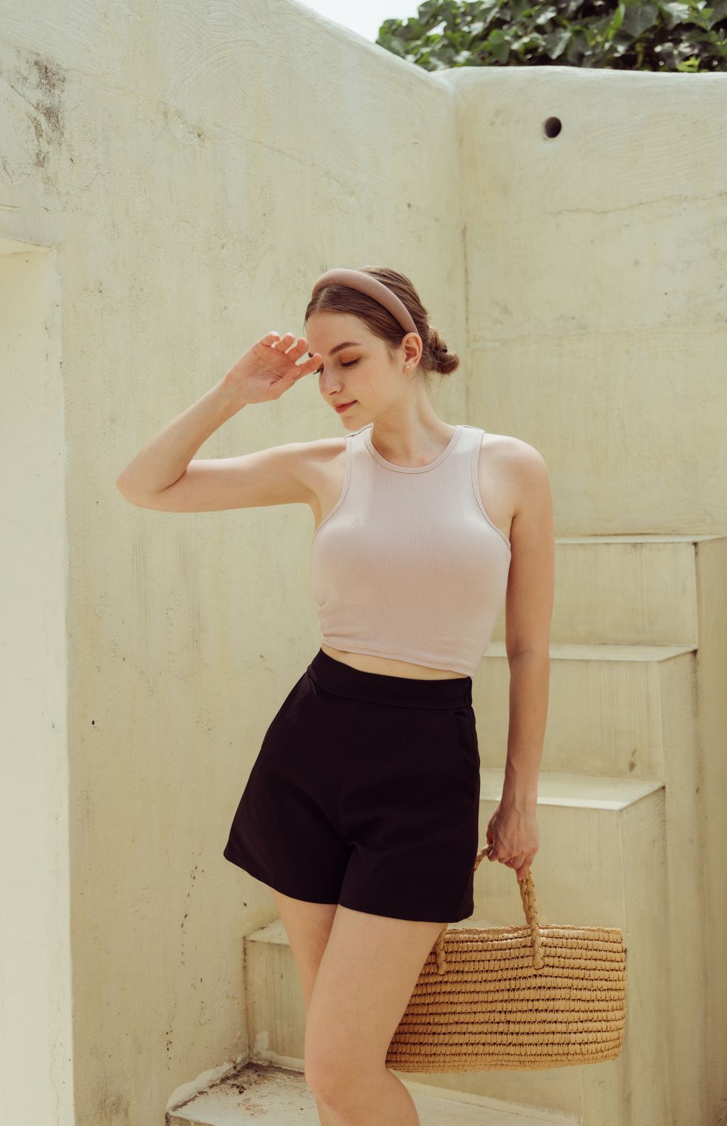 Push Up Padded Tank Top (削肩push up) By Beigy - Milu