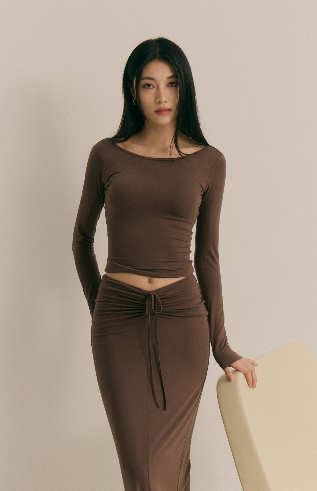Heat++ Back Slit Long Skirt (低調辣抽繩後開衩裙) By Beigy - Milu
