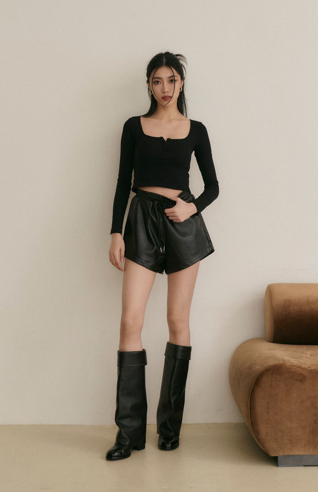 Front Button Long Sleeve Bra Top (美式可開釦長袖Bra Top) By Beigy - Milu