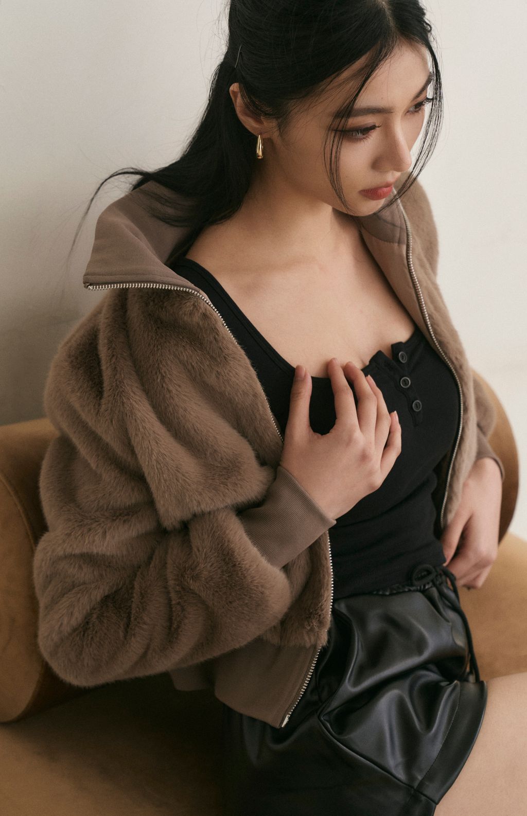 Front Button Long Sleeve Bra Top (美式可開釦長袖Bra Top) By Beigy - Milu