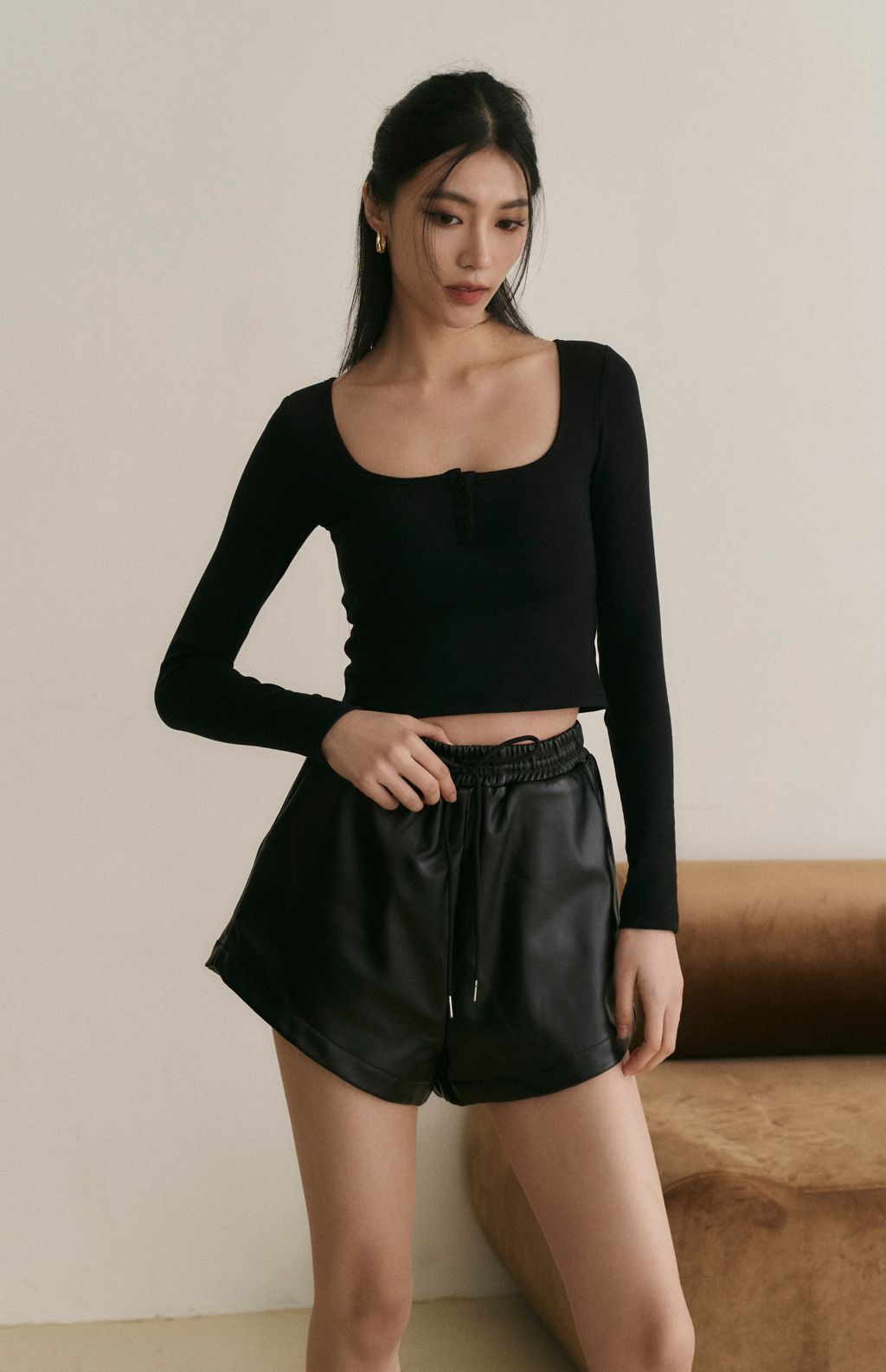 Front Button Long Sleeve Bra Top (美式可開釦長袖Bra Top) By Beigy - Milu