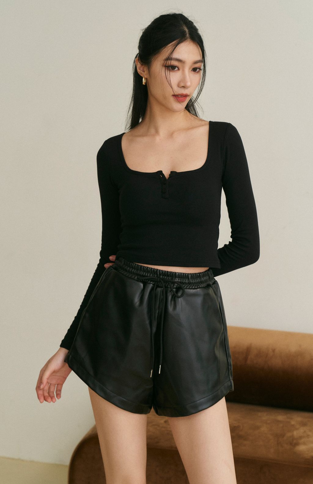 Front Button Long Sleeve Bra Top (美式可開釦長袖Bra Top) By Beigy - Milu