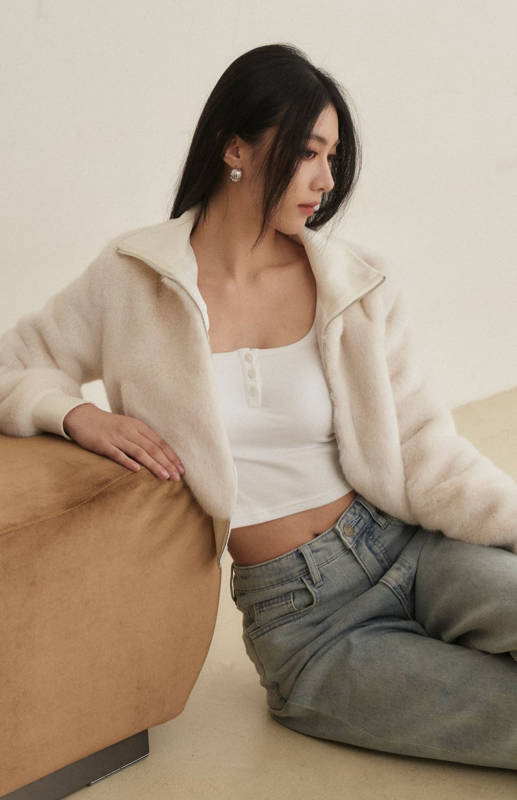 Front Button Long Sleeve Bra Top (美式可開釦長袖Bra Top) By Beigy - Milu