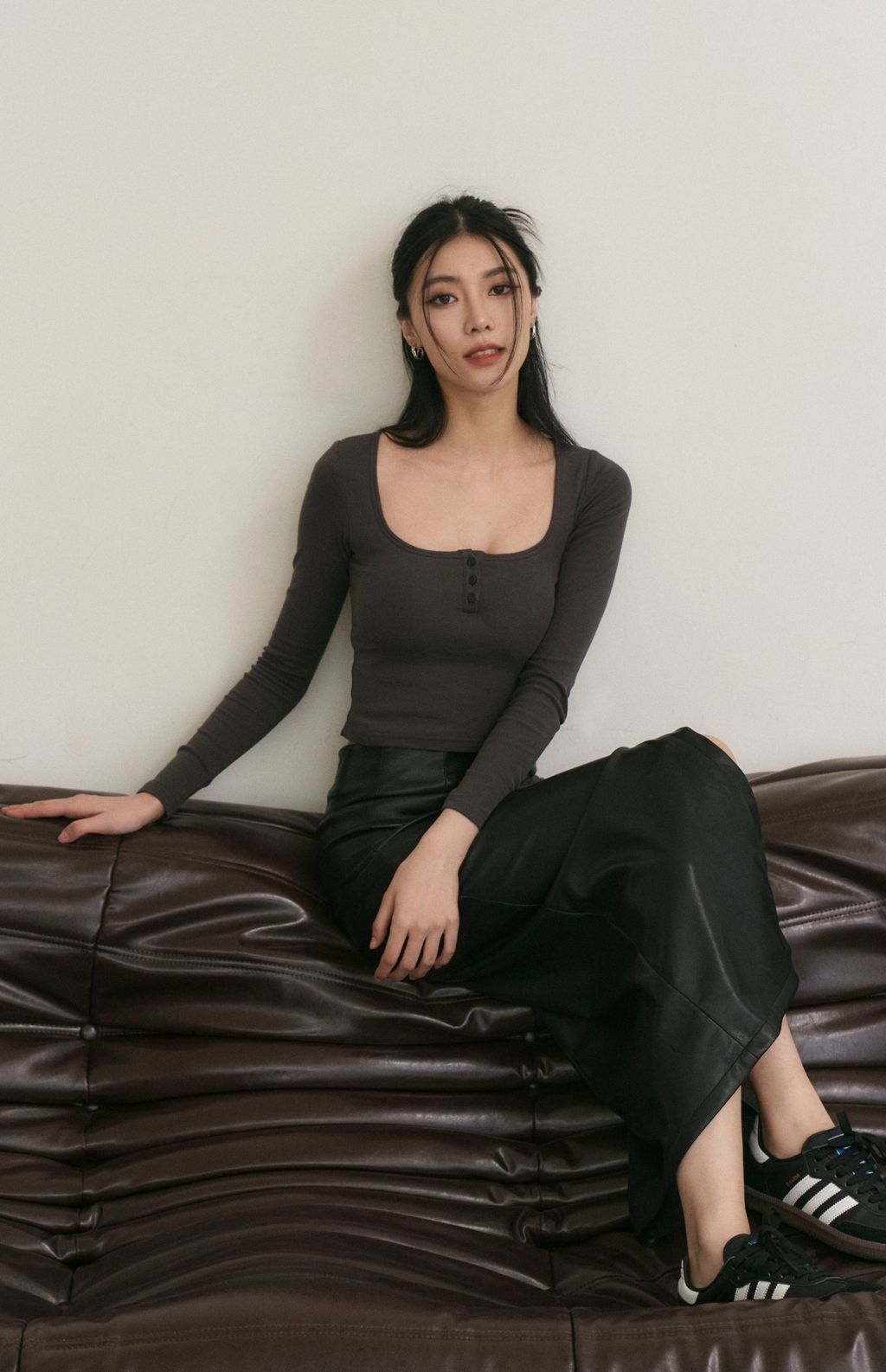 Front Button Long Sleeve Bra Top (美式可開釦長袖Bra Top) By Beigy - Milu