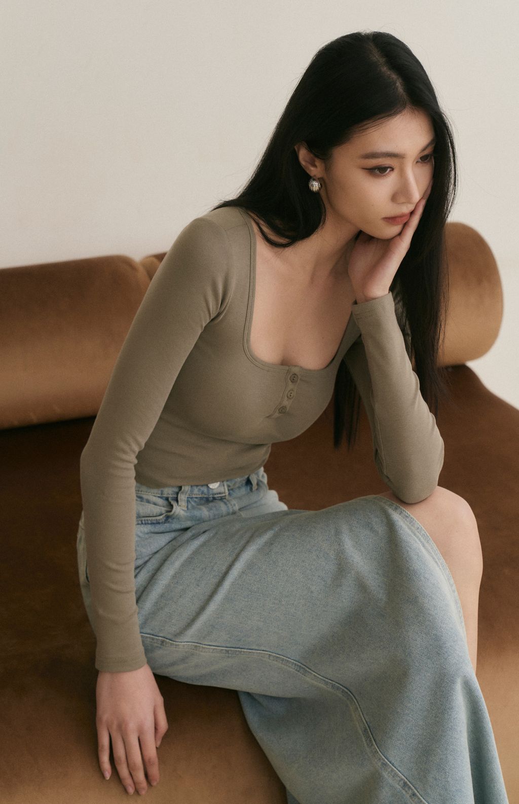 Front Button Long Sleeve Bra Top (美式可開釦長袖Bra Top) By Beigy - Milu