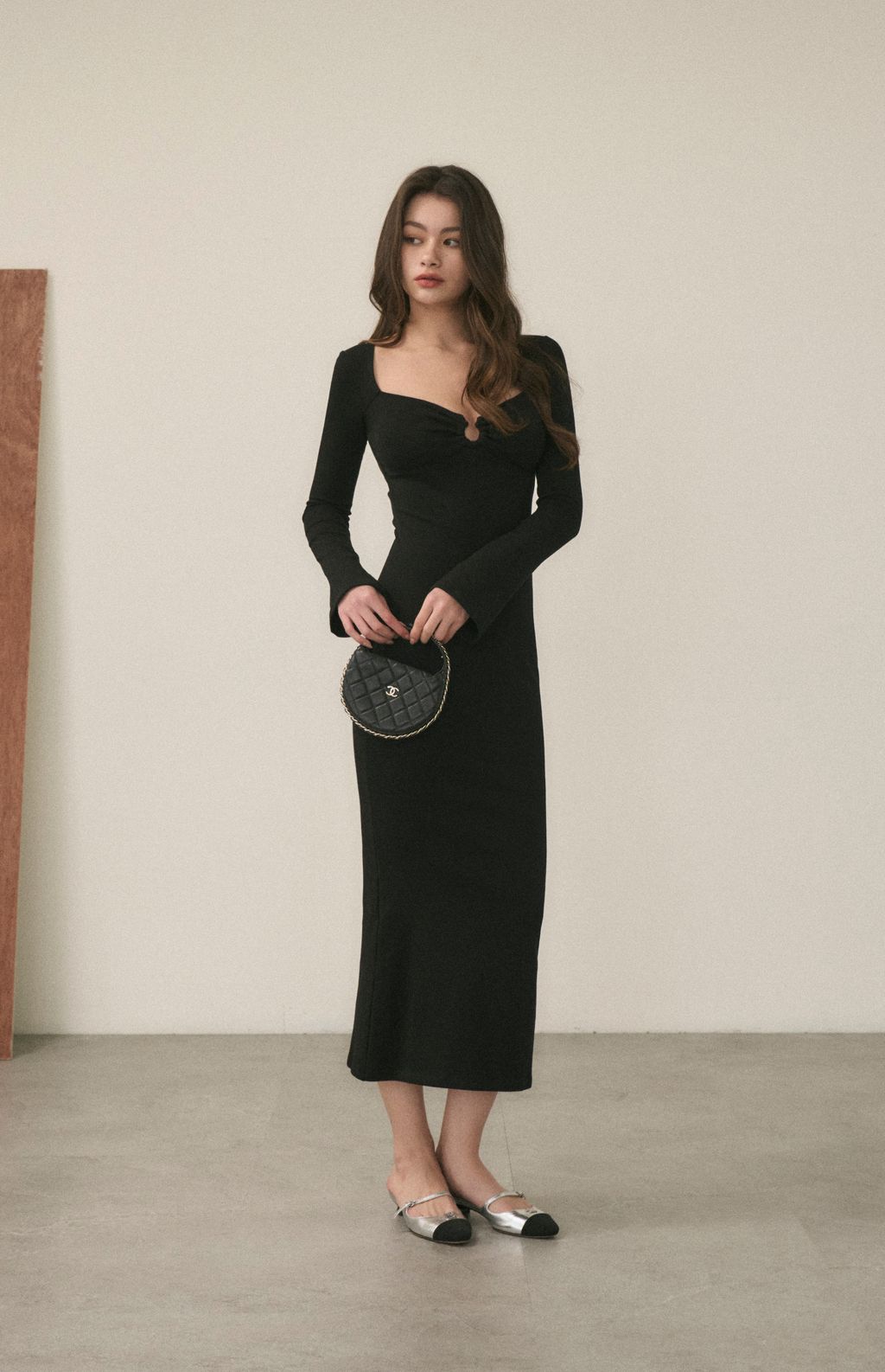 Long Sleeve Maxi Bra Dress (美胸釦環造型Bra Dress) By Beigy - Milu