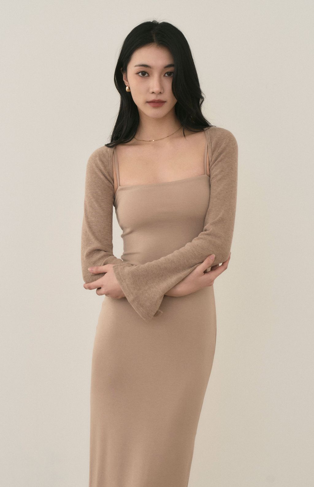 Slimming Spaghetti Strap Bra Dress (平口細肩修身Bra Dress) By Beigy - Milu