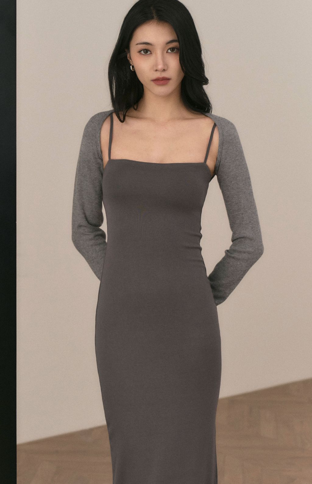 Binding Ribbed Shrug<br/>收手臂神器-針織滾邊罩衫 By Beigy - Milu